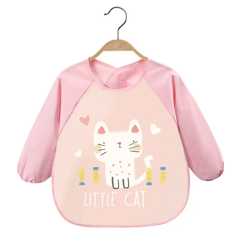 Pink Cherry Print Baby Flip Bib Anti-Dirty - Image 35