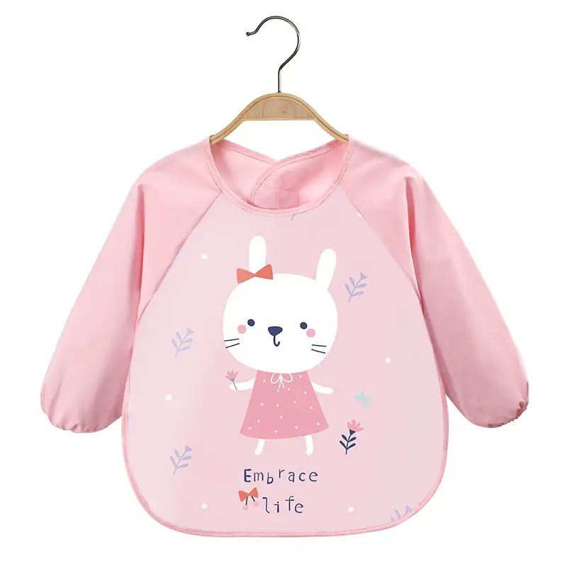 Pink Cherry Print Baby Flip Bib Anti-Dirty - Image 37