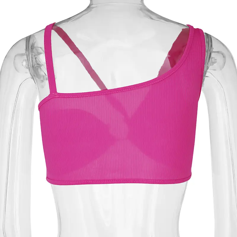 White Hollow Out Camisole Cross Body Top — feature 20