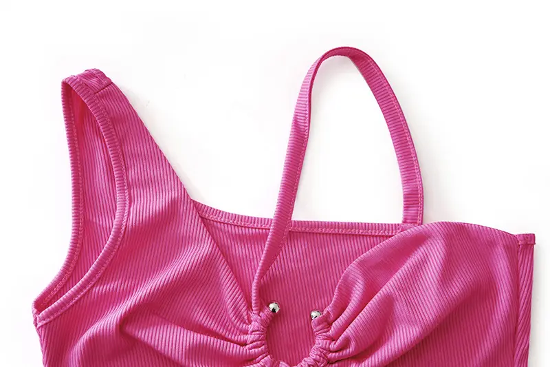 White Hollow Out Camisole Cross Body Top — feature 21