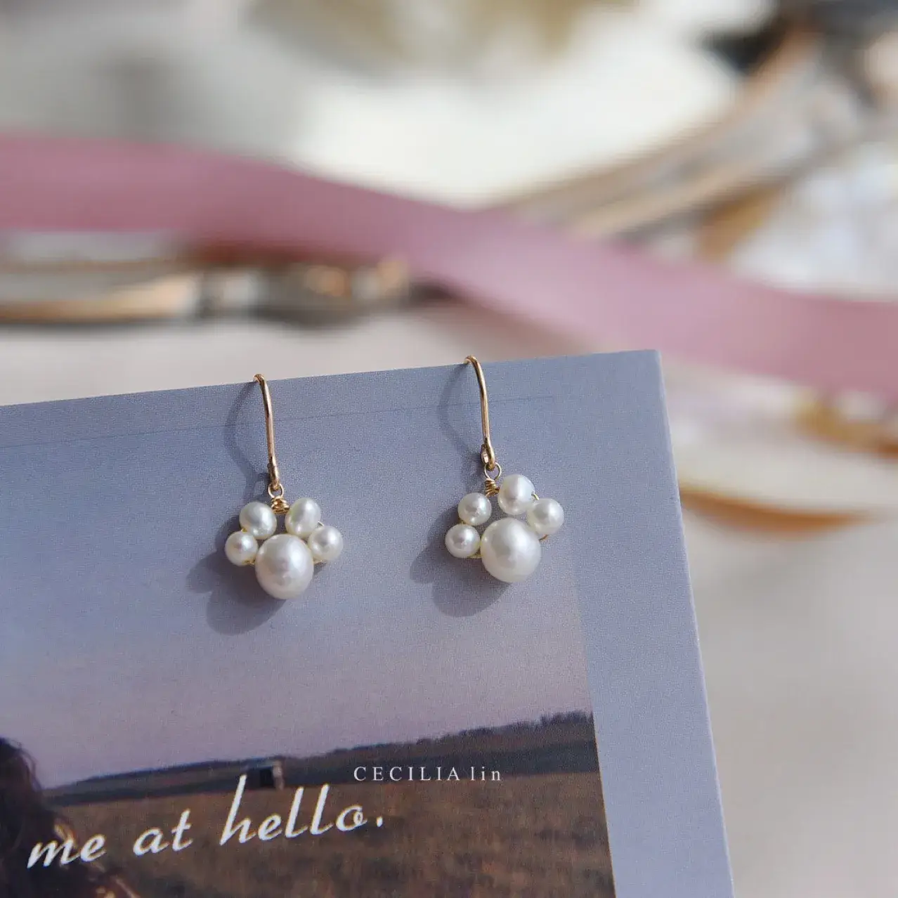 14K Gold Filled Pearl Earrings for Women - Image 6