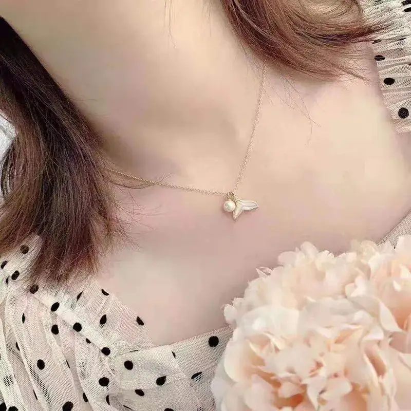 Pearl Heart Necklace Set for Women Gold Chain