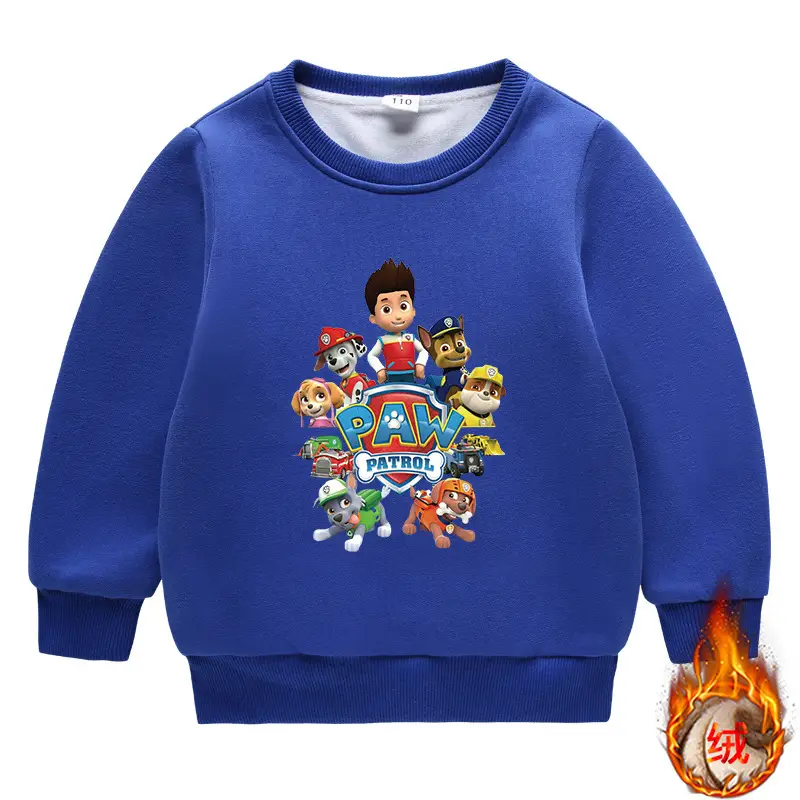 2023 Kids Velvet Sweatshirt Green Double Layer Cold Proof - Image 10
