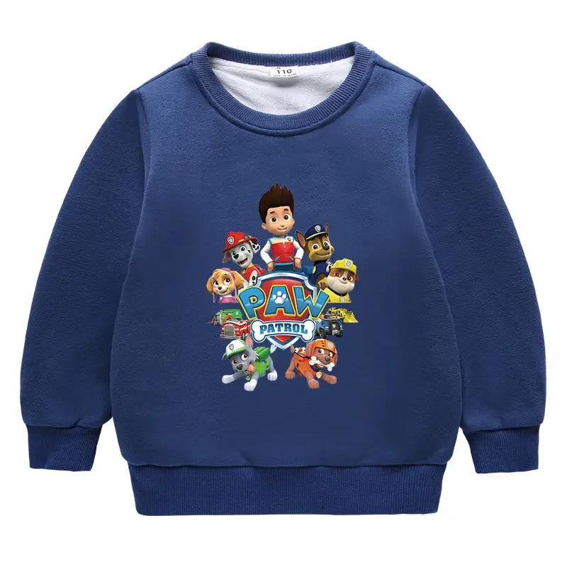 2023 Kids Velvet Sweatshirt Green Double Layer Cold Proof - Image 9