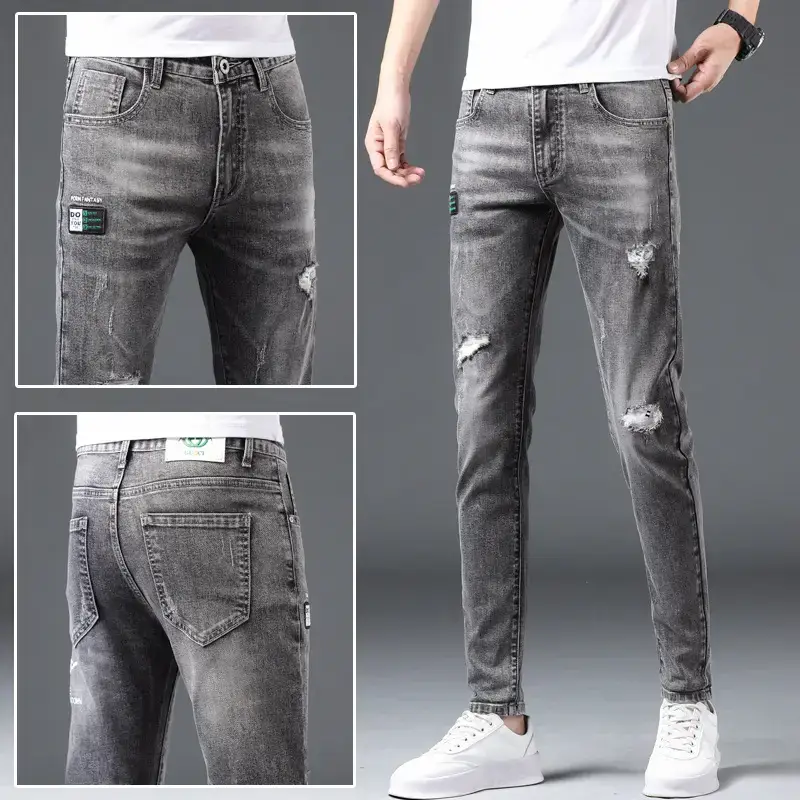 2021 Slim Fit Skinny Jeans Men's Korean Style - Image 15