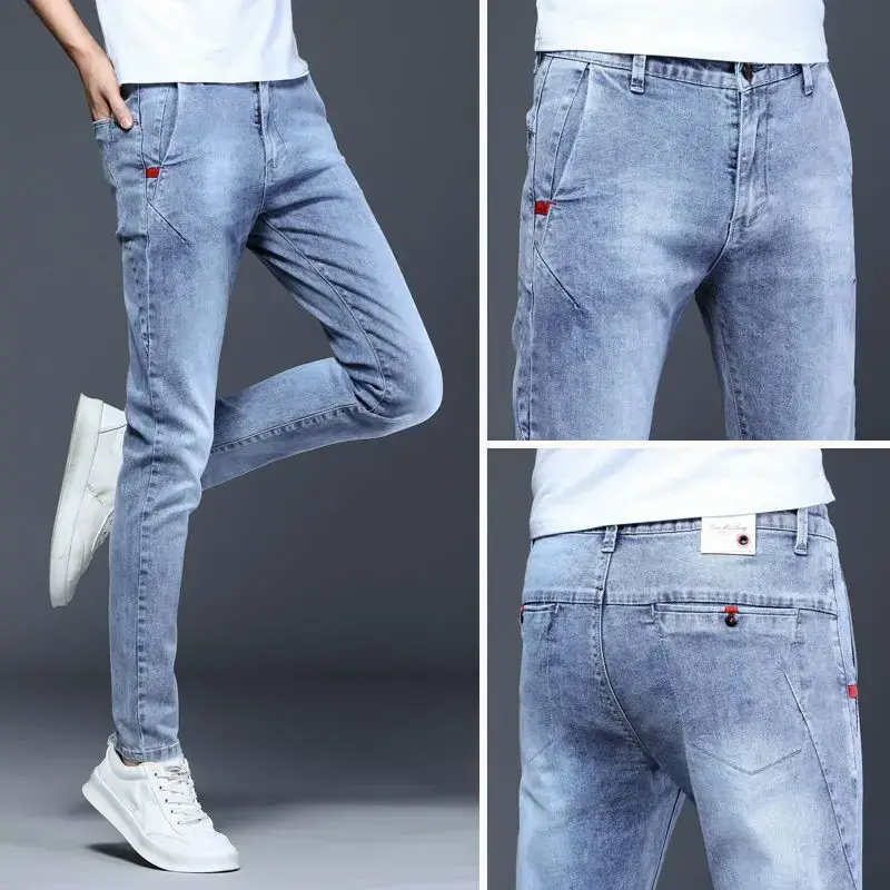 2021 Slim Fit Skinny Jeans Men's Korean Style - Image 4