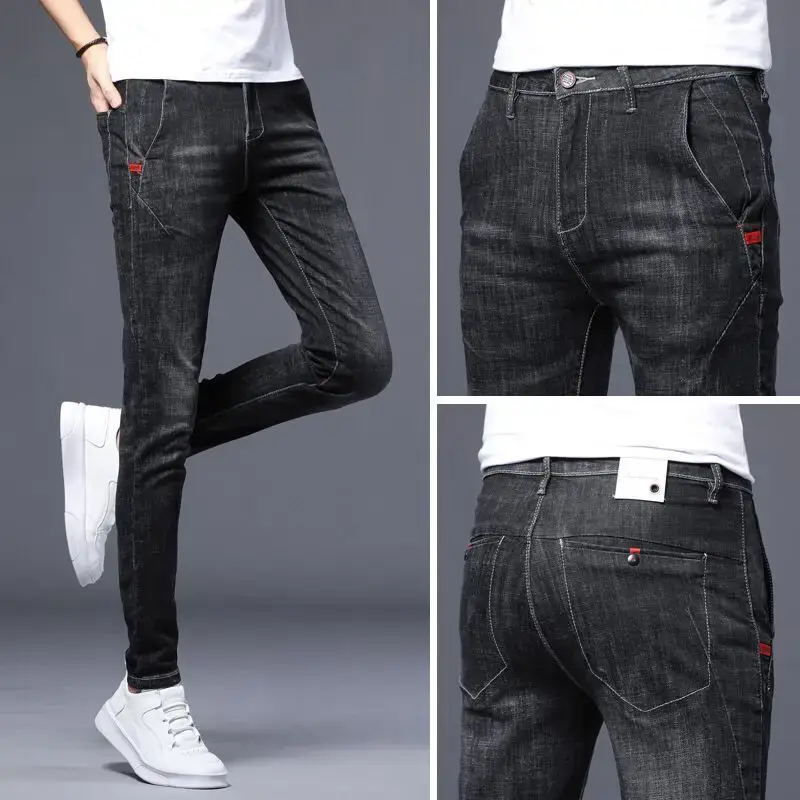 2021 Slim Fit Skinny Jeans Men's Korean Style - Image 5