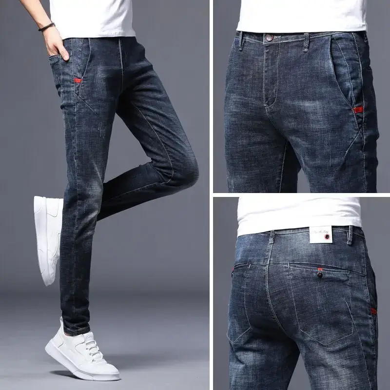 2021 Slim Fit Skinny Jeans Men's Korean Style - Image 6