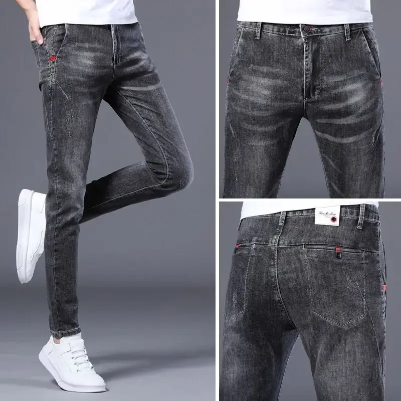 2021 Slim Fit Skinny Jeans Men's Korean Style - Image 7
