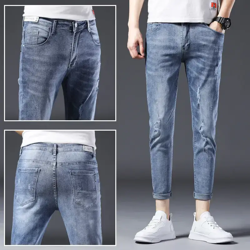 2021 Slim Fit Skinny Jeans Men's Korean Style - Image 8