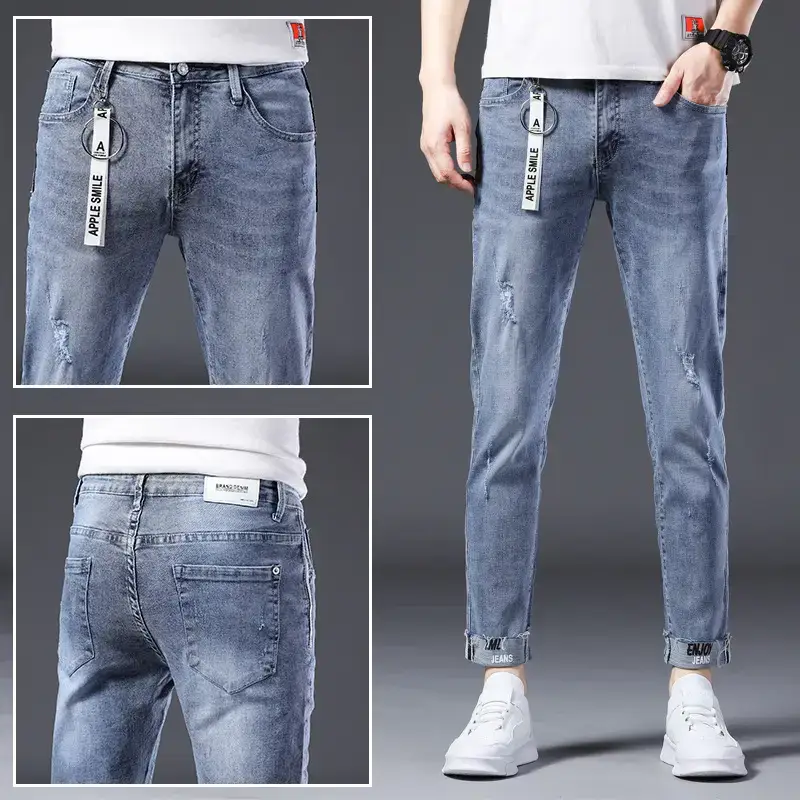2021 Slim Fit Skinny Jeans Men's Korean Style - Image 9