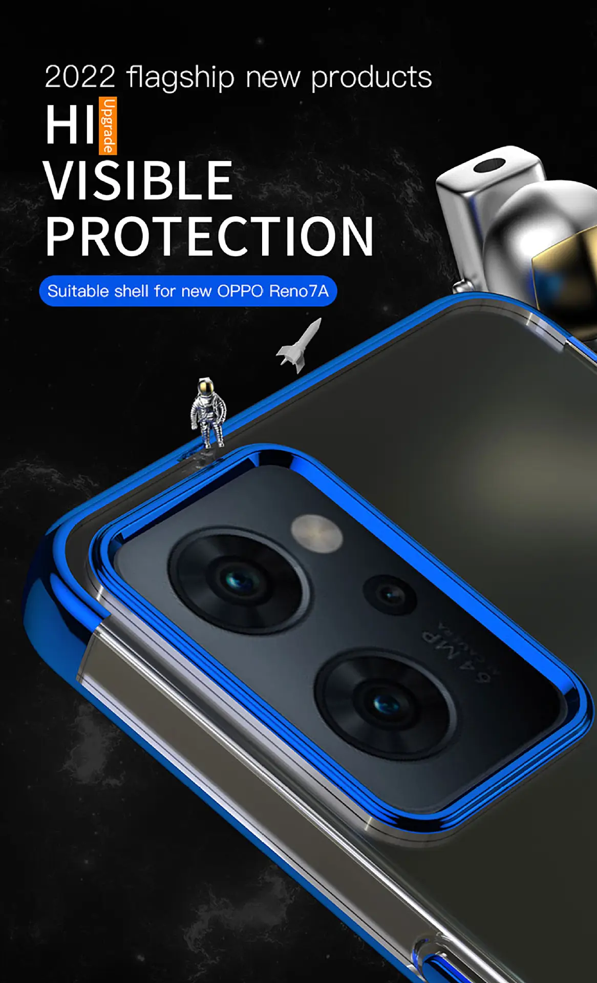 Oppo Reno13A Protective Case with Ring & Transparent Design — feature 13