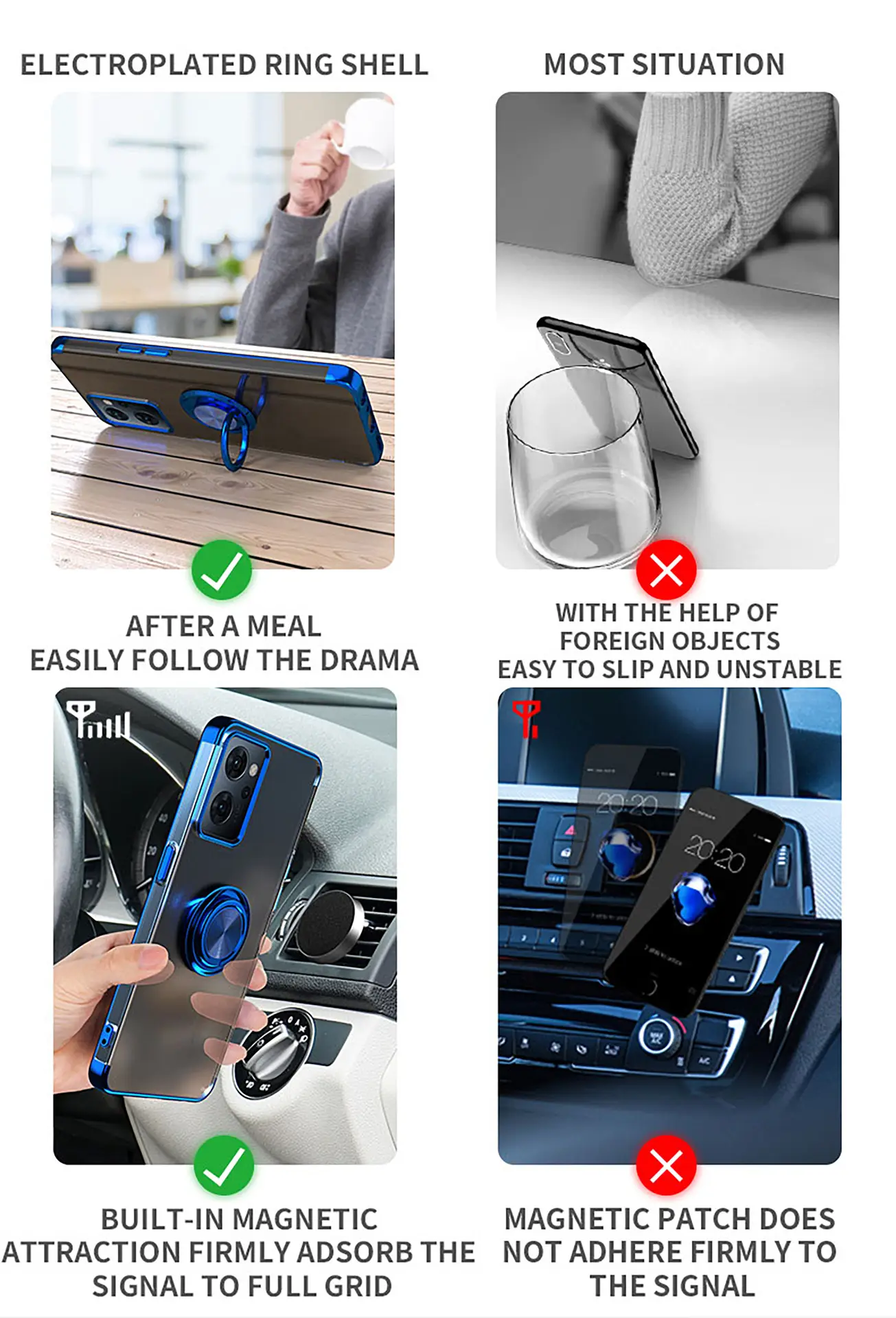 Oppo Reno13A Protective Case with Ring & Transparent Design — feature 14