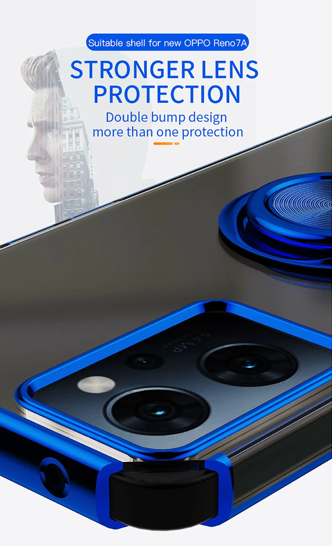 Oppo Reno13A Protective Case with Ring & Transparent Design — feature 15