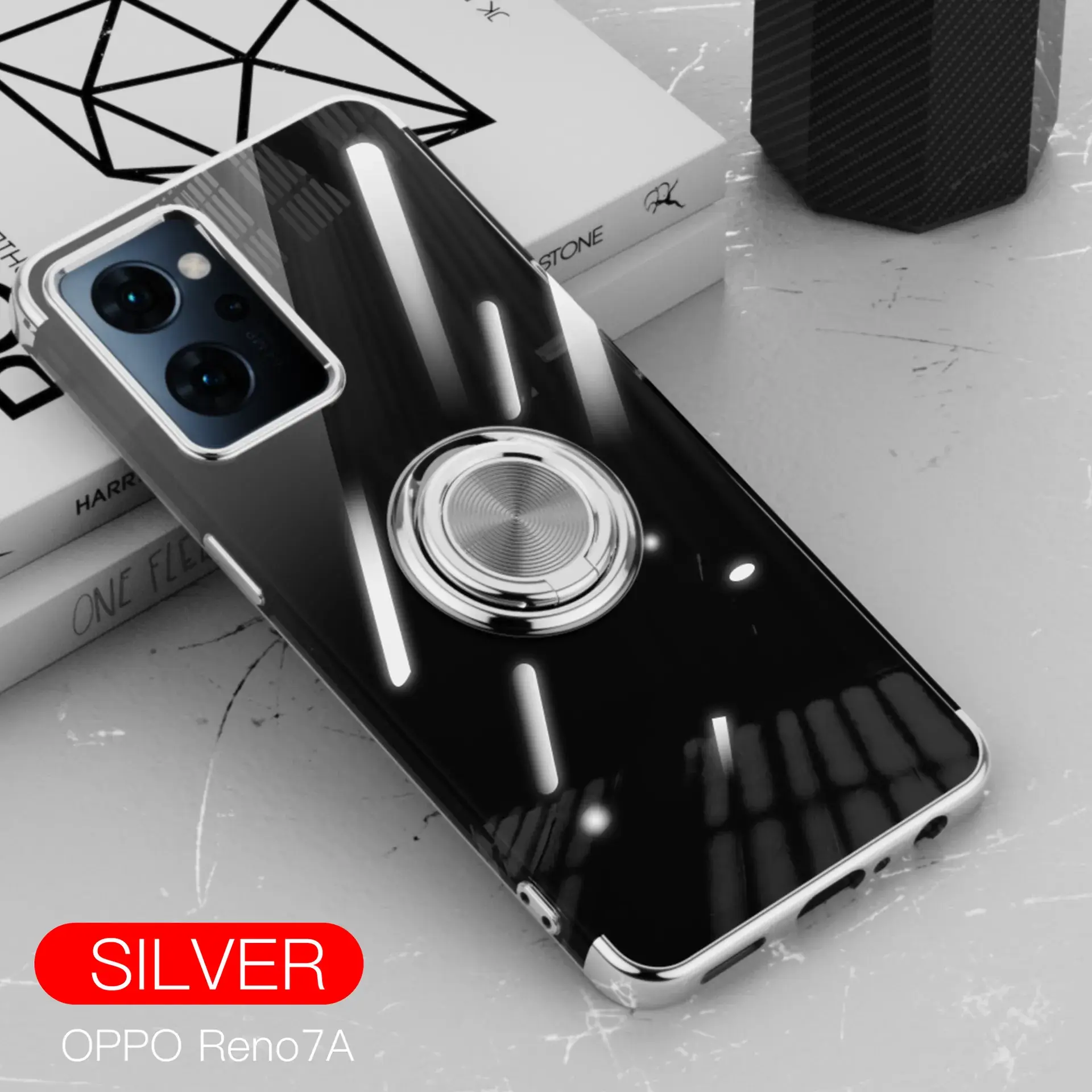 Oppo Reno13A Protective Case with Ring & Transparent Design - Image 3