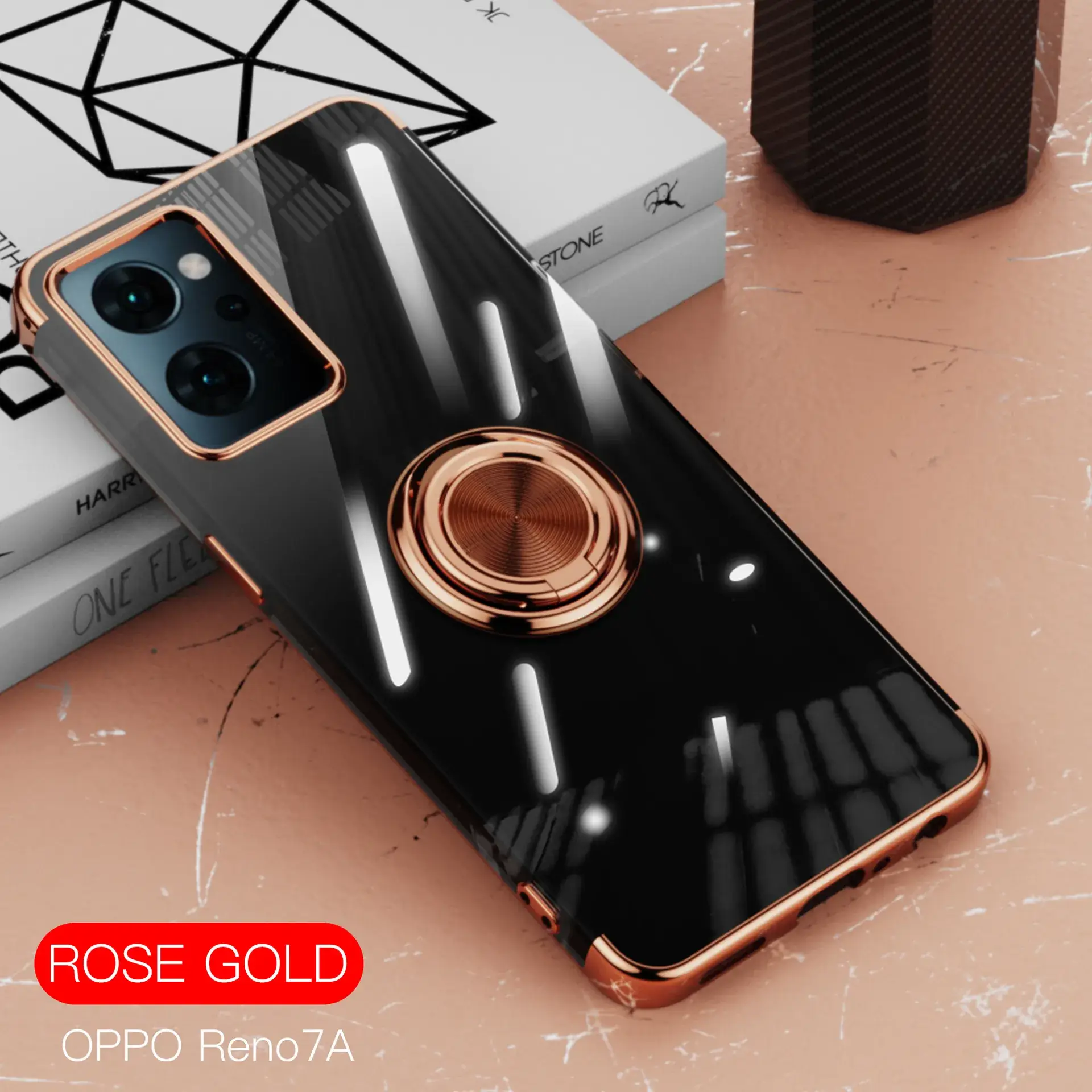Oppo Reno13A Protective Case with Ring & Transparent Design - Image 5