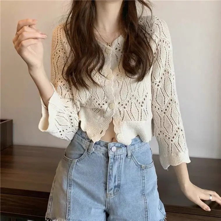 Women's White Lace French Square Collar Boissonnade Top - Image 4