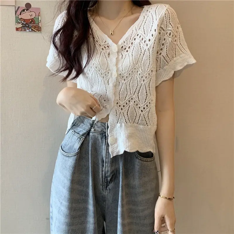 Women's White Lace French Square Collar Boissonnade Top - Image 9