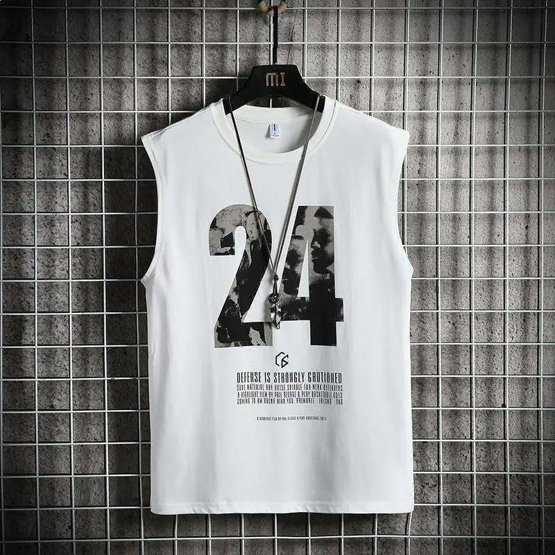 Men's 24 Racing Printed Sleeveless Vest Black