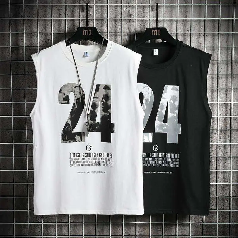Men's 24 Racing Printed Sleeveless Vest Black