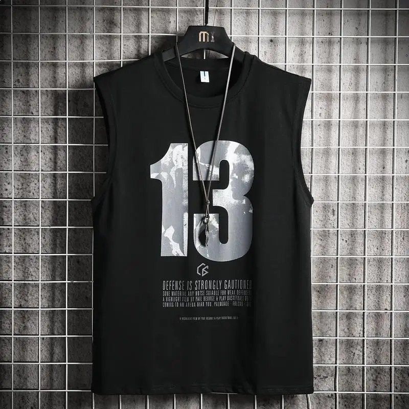 Men's 24 Racing Printed Sleeveless Vest Black