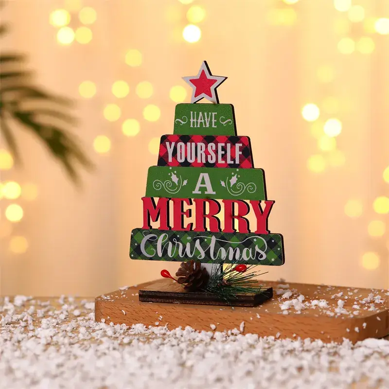 Christmas Tree Shape English Letters Decorative Ornament - Image 2