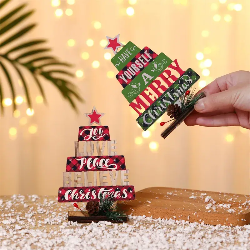 Christmas Tree Shape English Letters Decorative Ornament - Image 4
