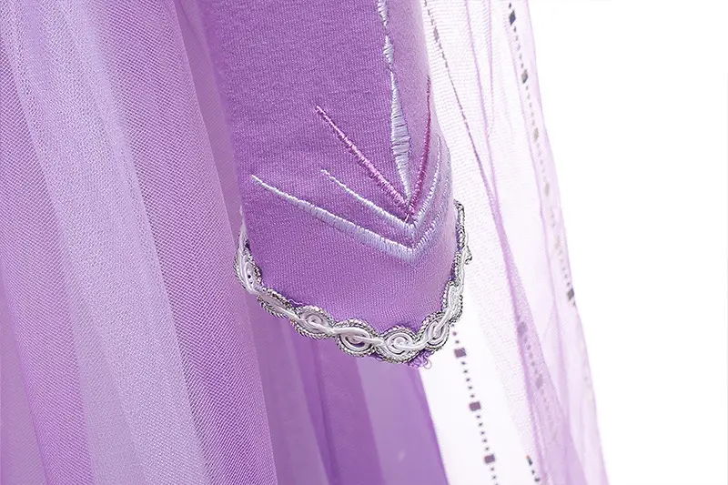 2021 New Kids Frozen Dress Purple Princess Elsa Dress — feature 16