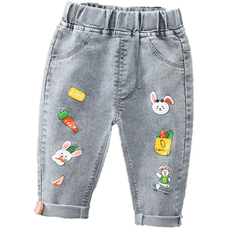 Girls Jeans 2025 Cotton Blue Kids 3Yrs - Image 9
