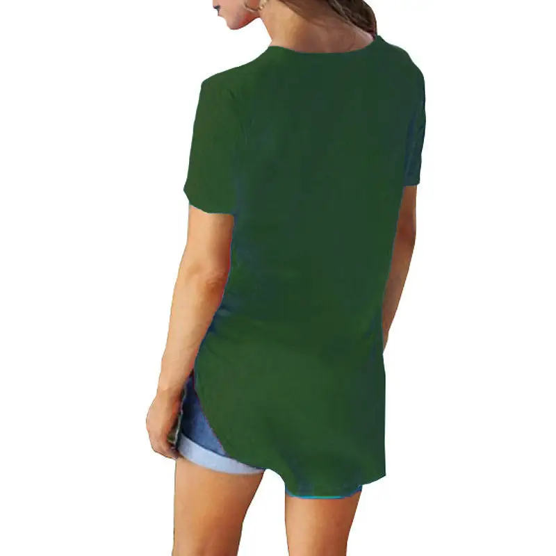 Women V Neck Loose T-Shirt Large Colorful Summer Wear - Image 15