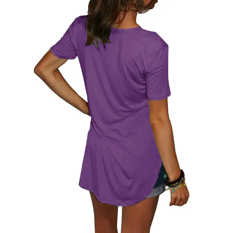 Women V Neck Loose T-Shirt Large Colorful Summer Wear — feature 32