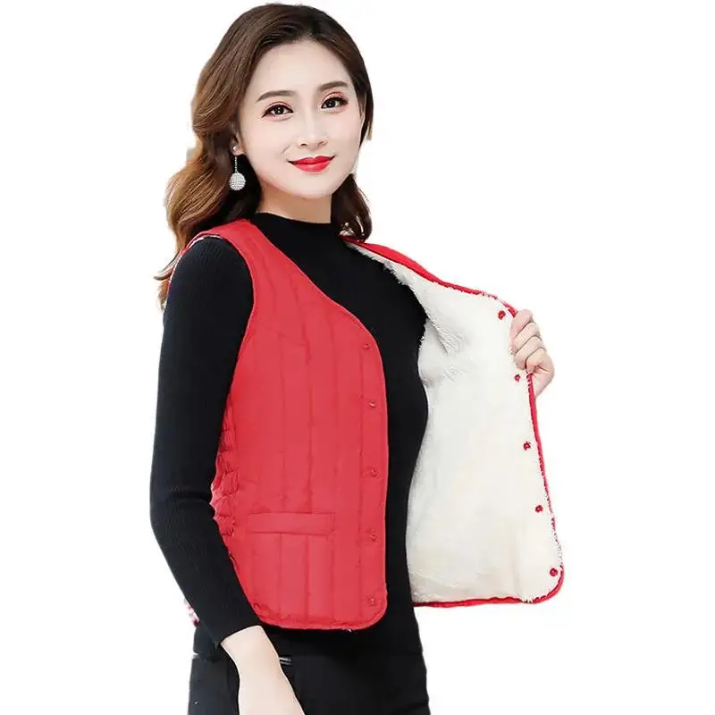 Women's Pink Down Vest for Winter Warmth - Image 5