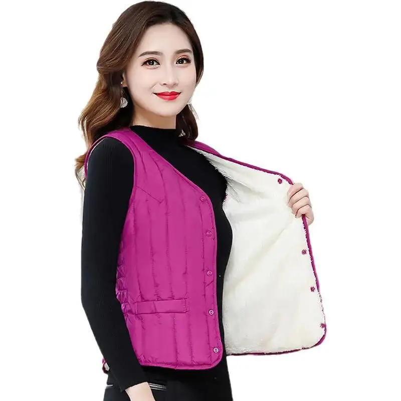 Women's Pink Down Vest for Winter Warmth - Image 7