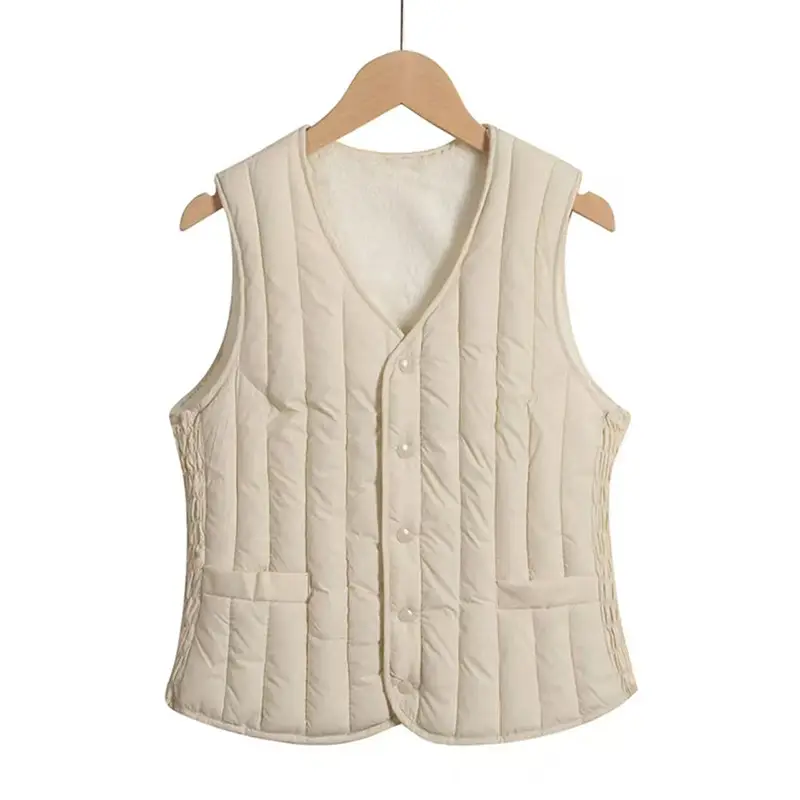 Women's Pink Down Vest for Winter Warmth - Image 2