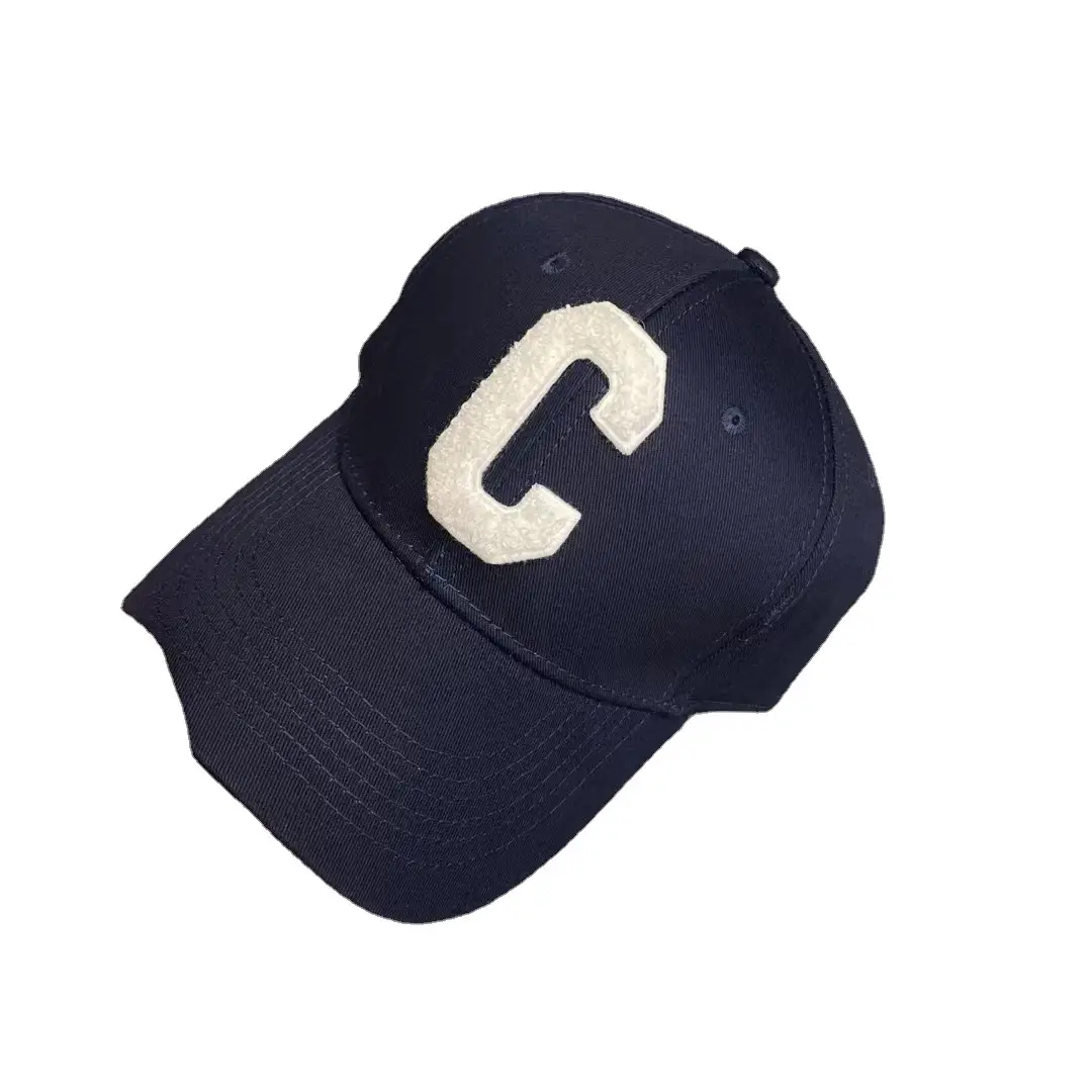 C Letter Baseball Caps for Kids Summer White Blue