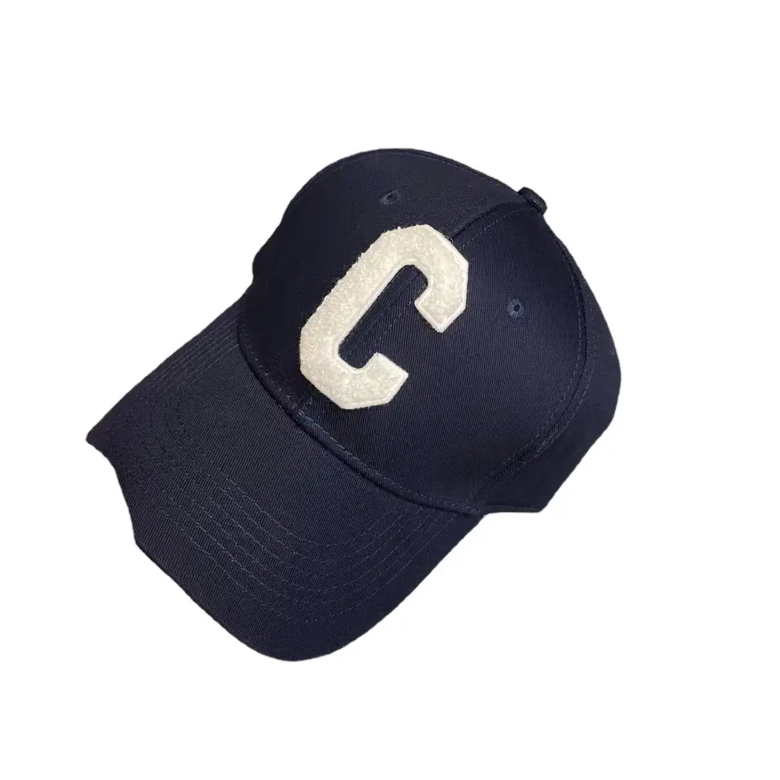C Letter Baseball Caps for Kids Summer White Blue