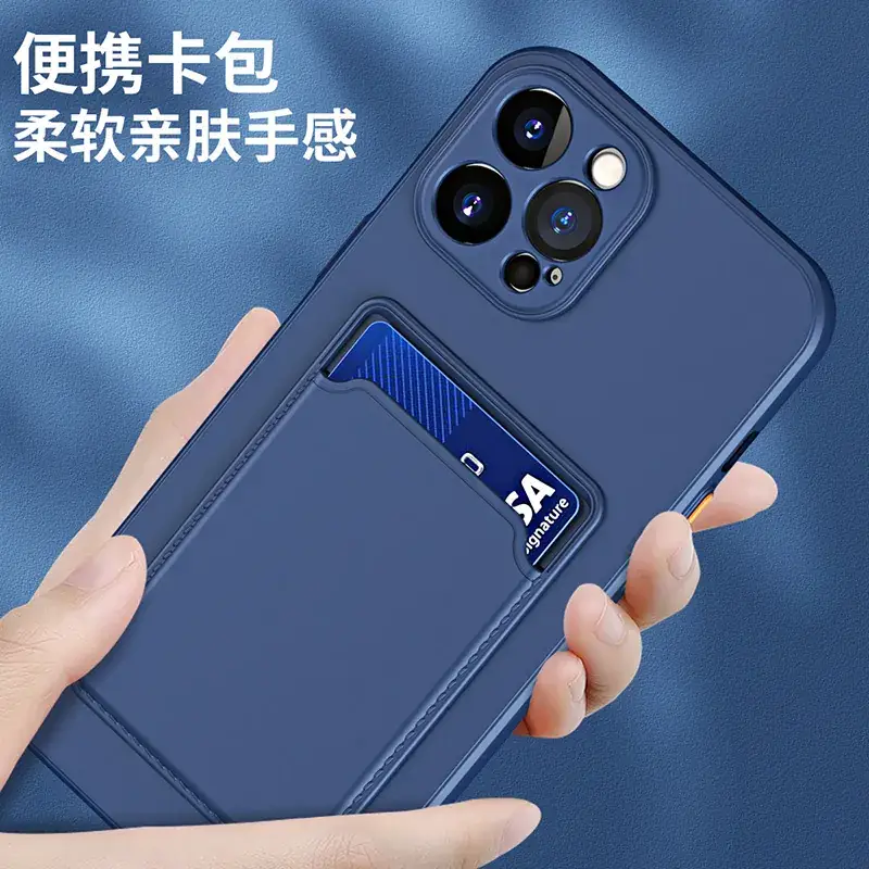 Dark Blue Silicone Phone Case for iPhone 15 Pro - Image 8