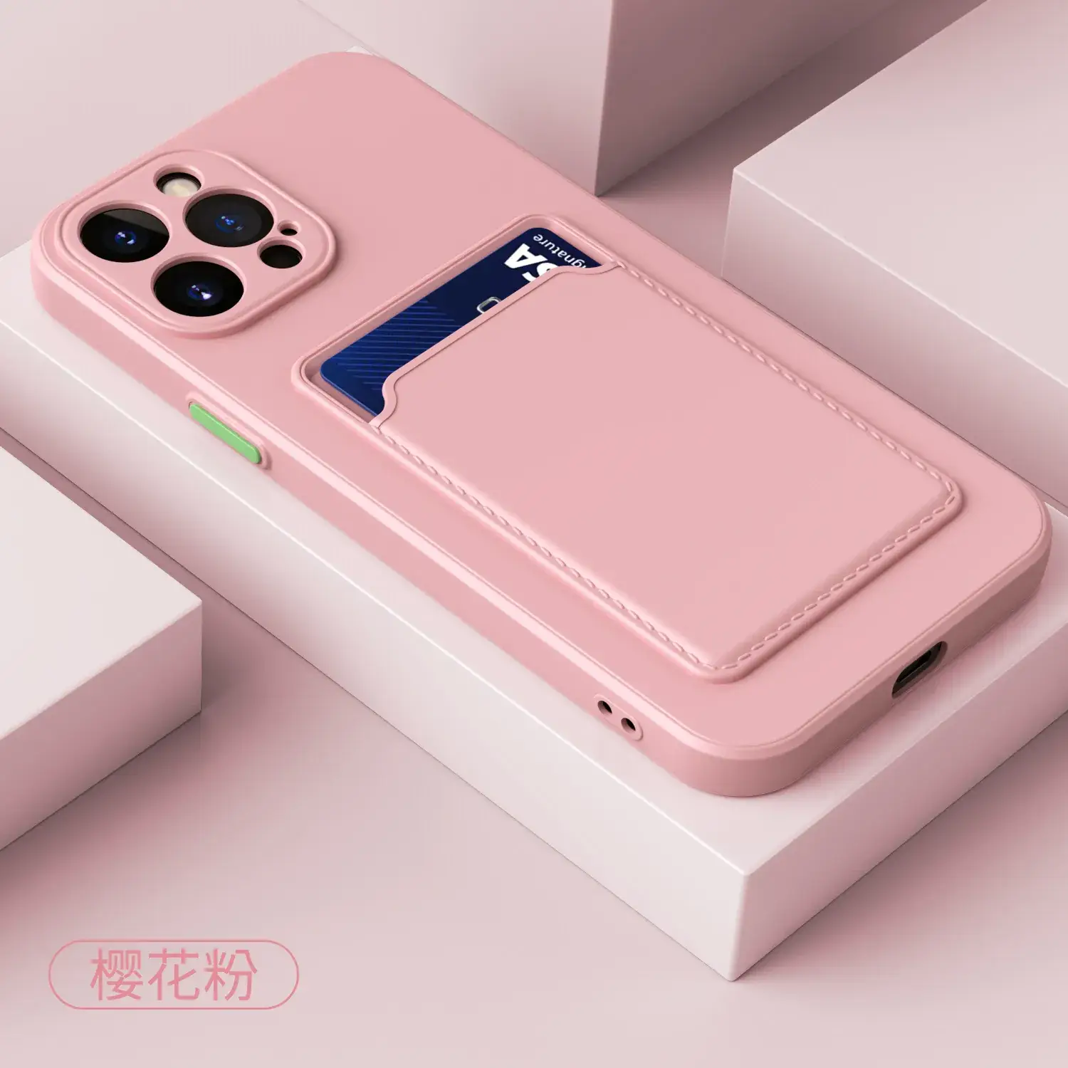 Dark Blue Silicone Phone Case for iPhone 15 Pro - Image 4