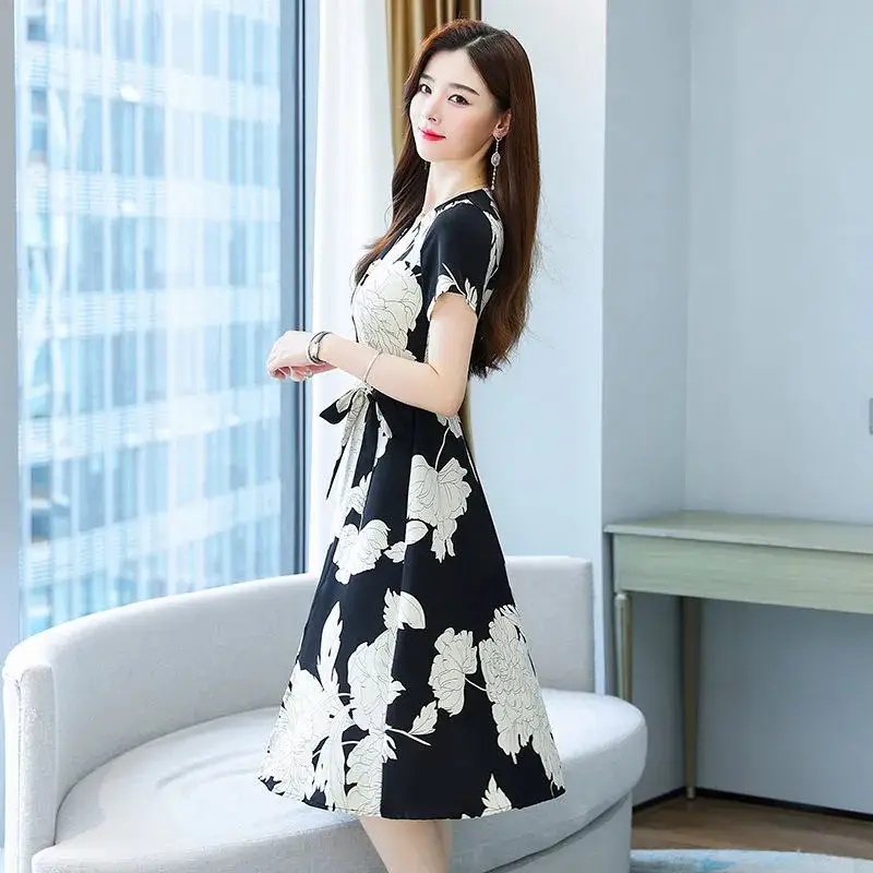 Women Floral Skirt Dress Korean Style Summer Wear 2023 Large - Image 3