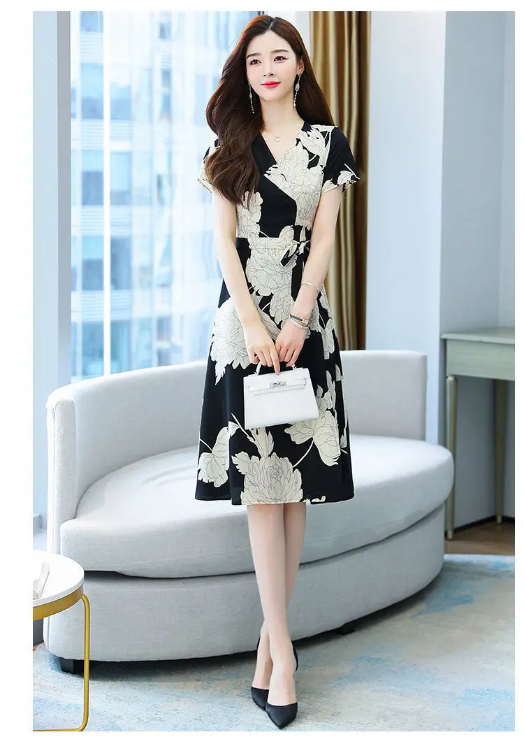 Women Floral Skirt Dress Korean Style Summer Wear 2023 Large — feature 13