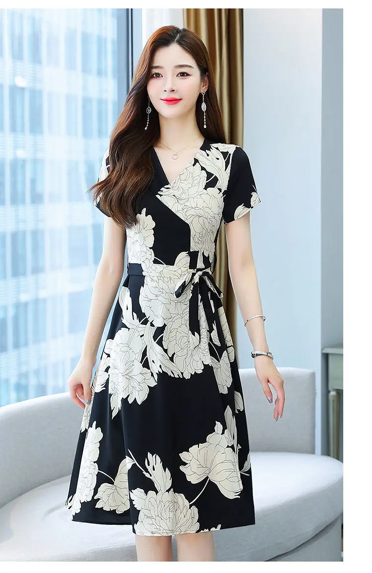 Women Floral Skirt Dress Korean Style Summer Wear 2023 Large — feature 16