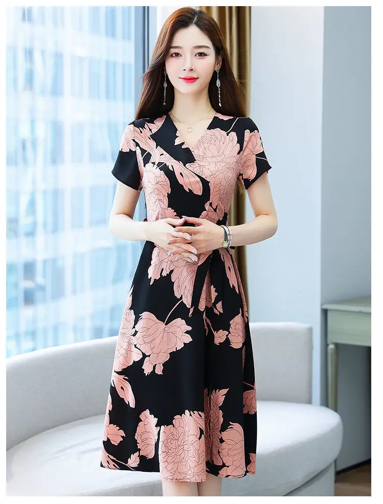 Women Floral Skirt Dress Korean Style Summer Wear 2023 Large — feature 18