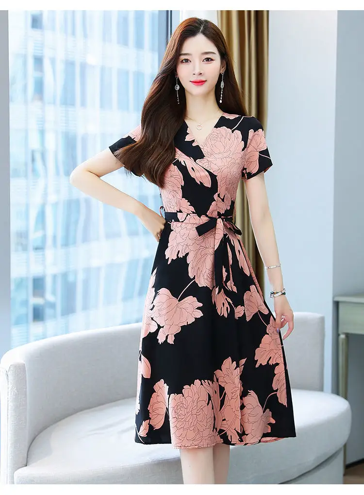 Women Floral Skirt Dress Korean Style Summer Wear 2023 Large — feature 20