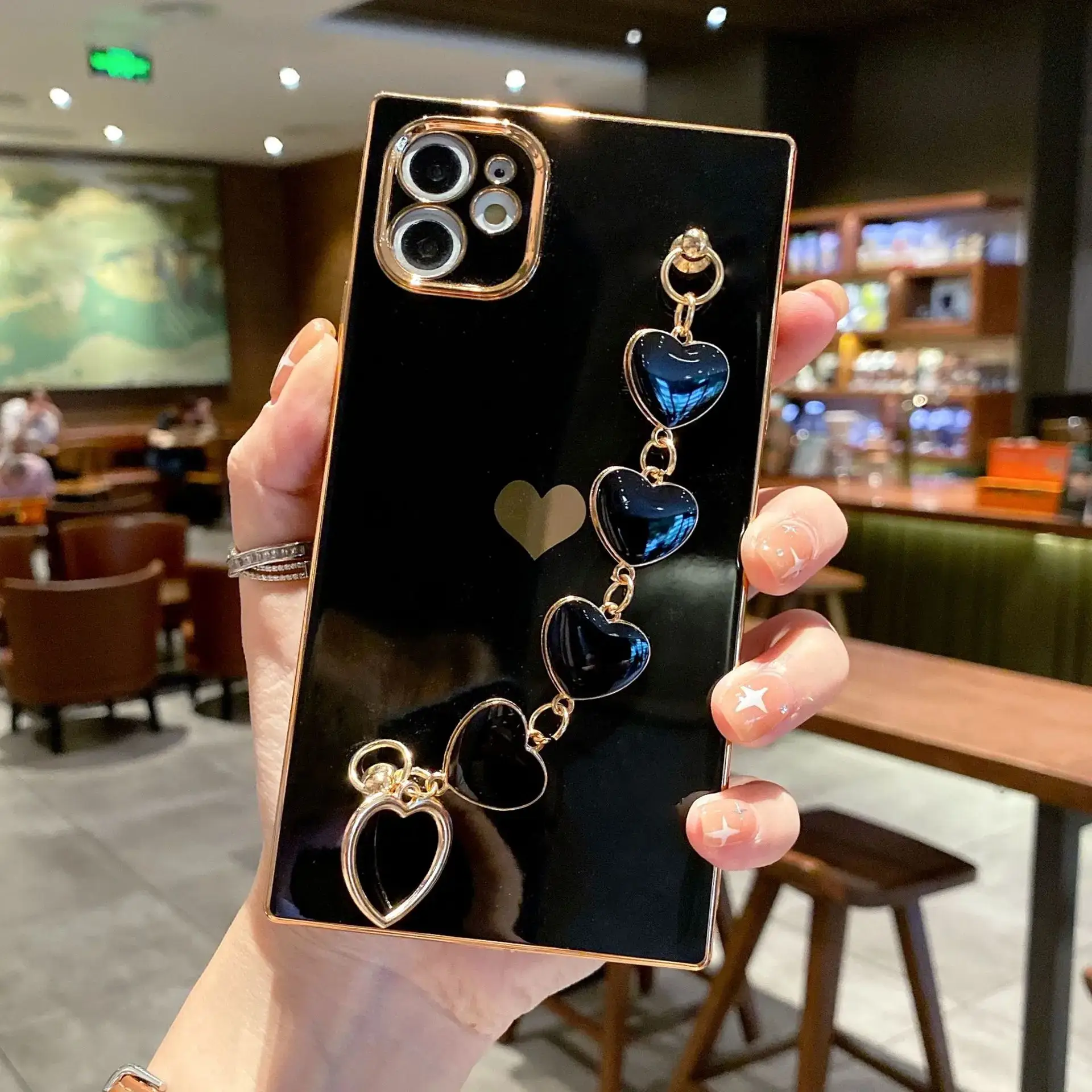 Yellow Heart Phone Case with Anti-Fall Protection - Image 2
