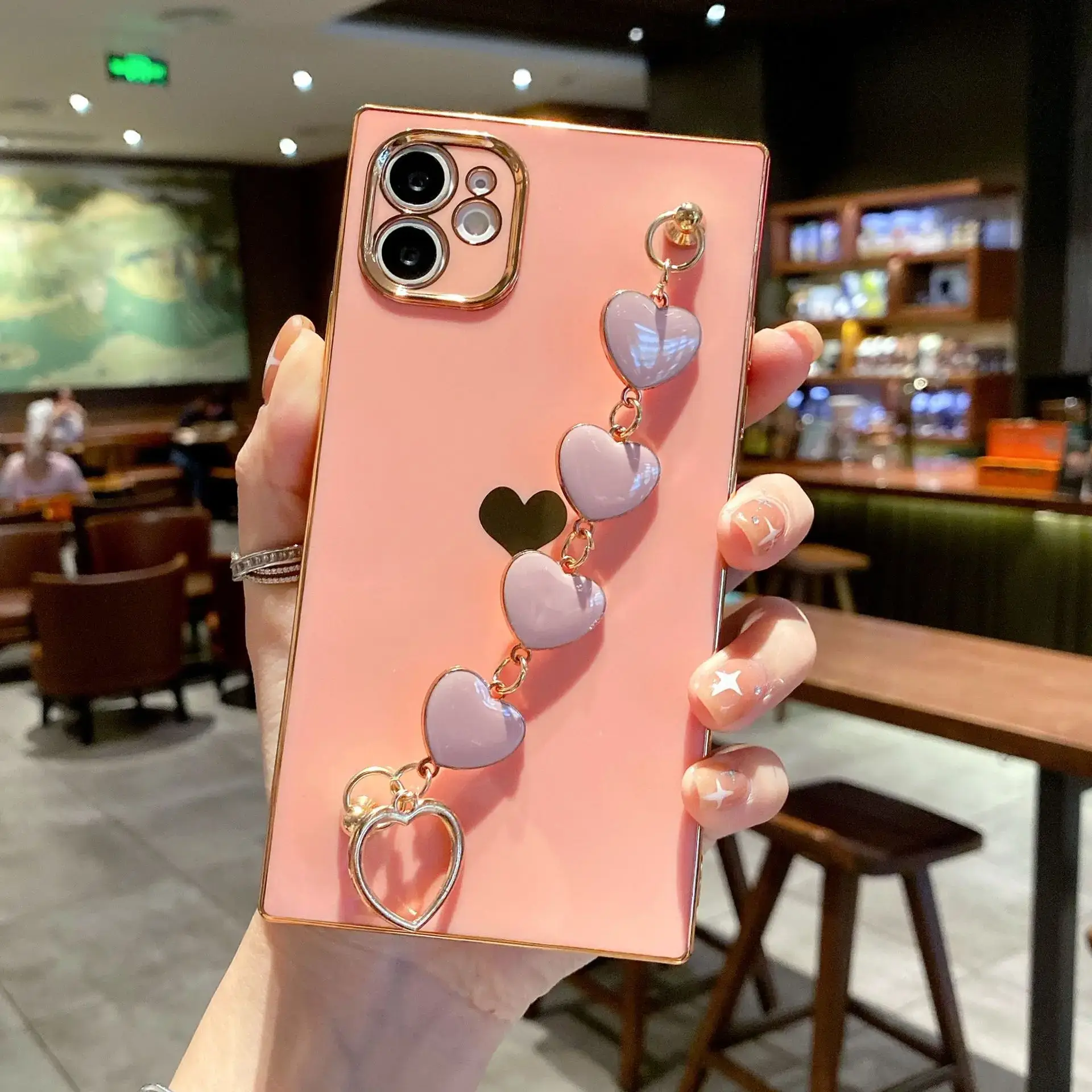 Yellow Heart Phone Case with Anti-Fall Protection - Image 3