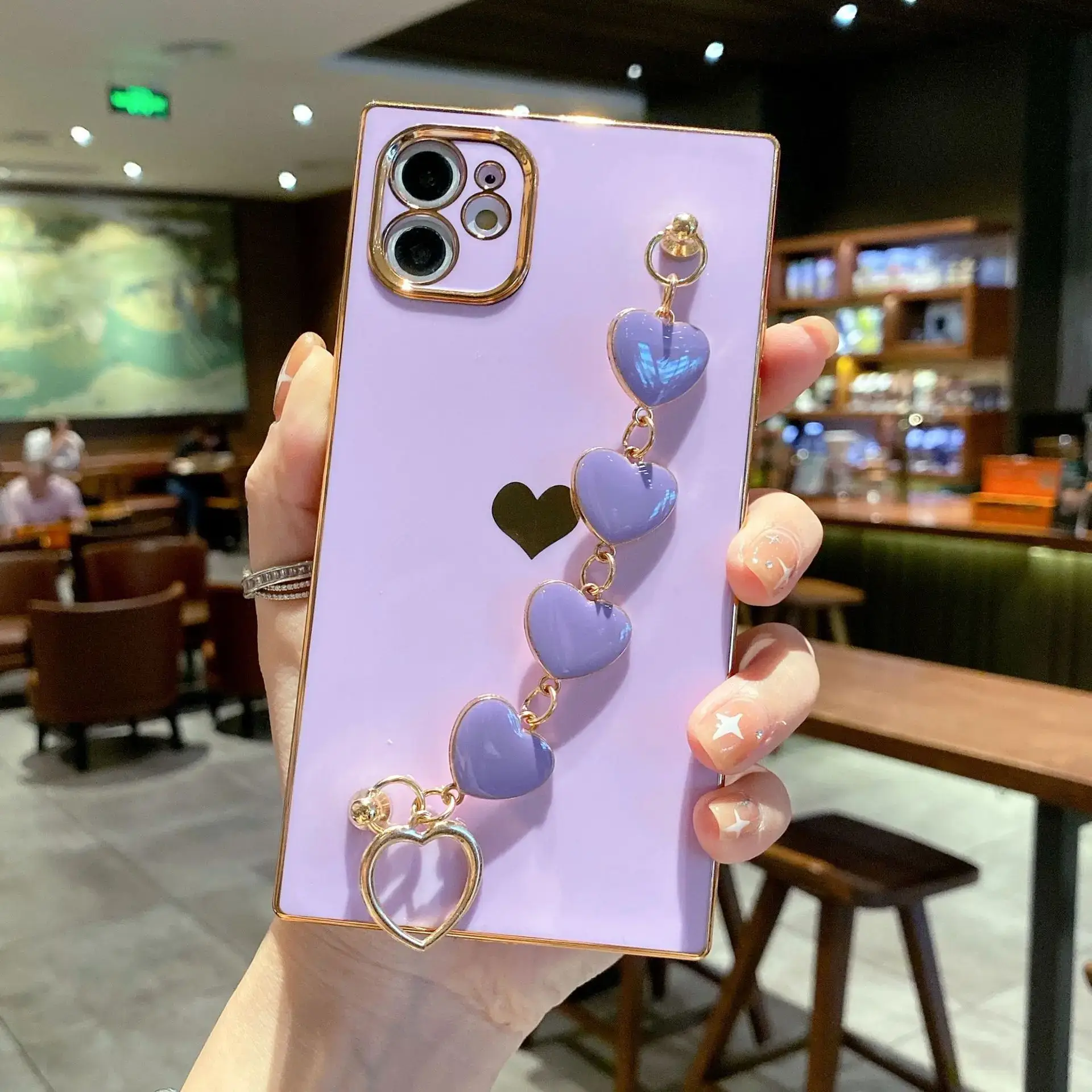 Yellow Heart Phone Case with Anti-Fall Protection - Image 4