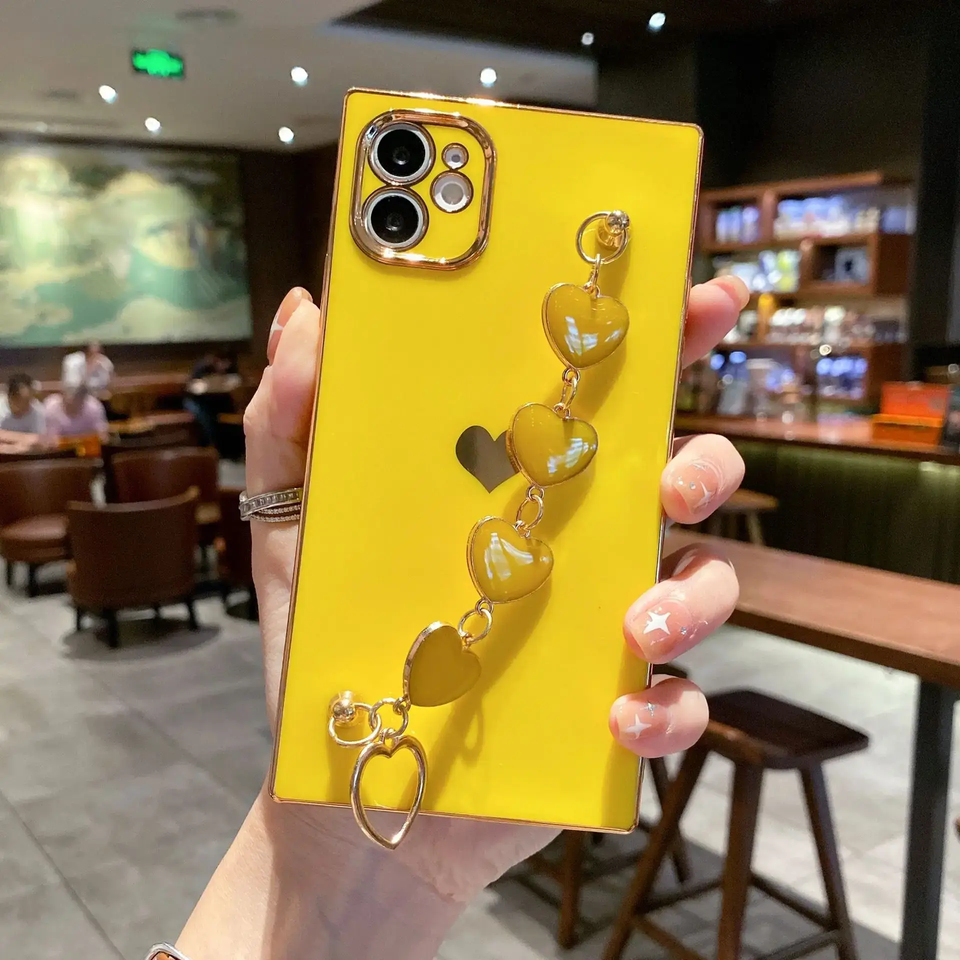 Yellow Heart Phone Case with Anti-Fall Protection - Image 5