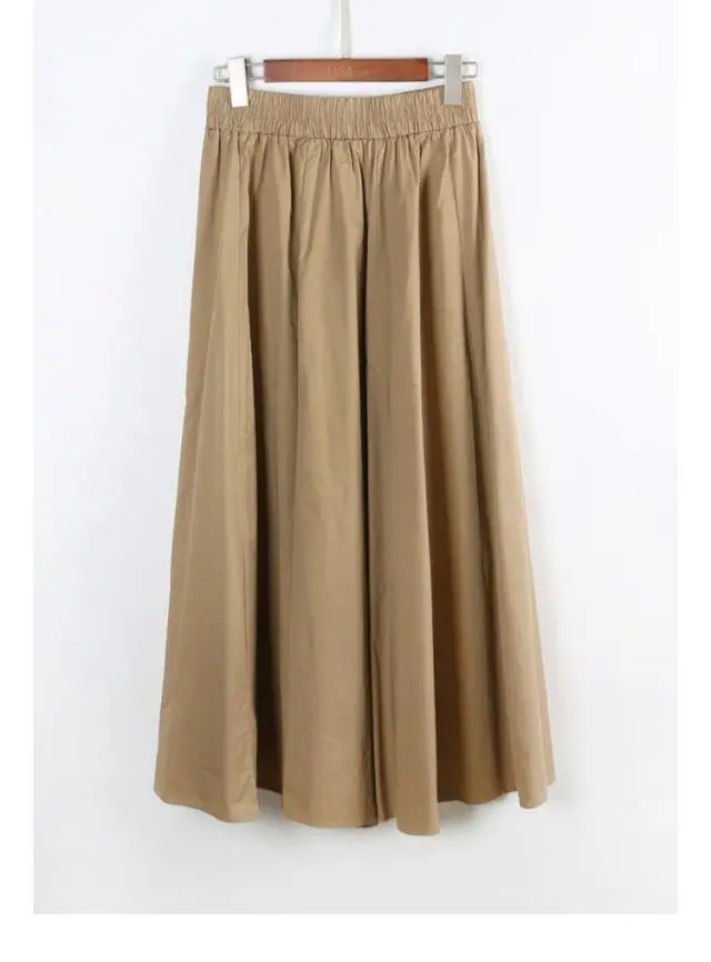 Japanese Style A-Line Skirt Olive Green Large Size — feature 15