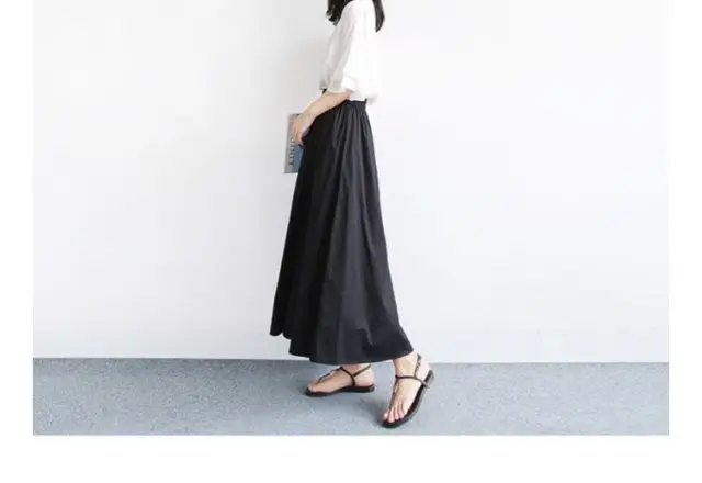 Japanese Style A-Line Skirt Olive Green Large Size — feature 7