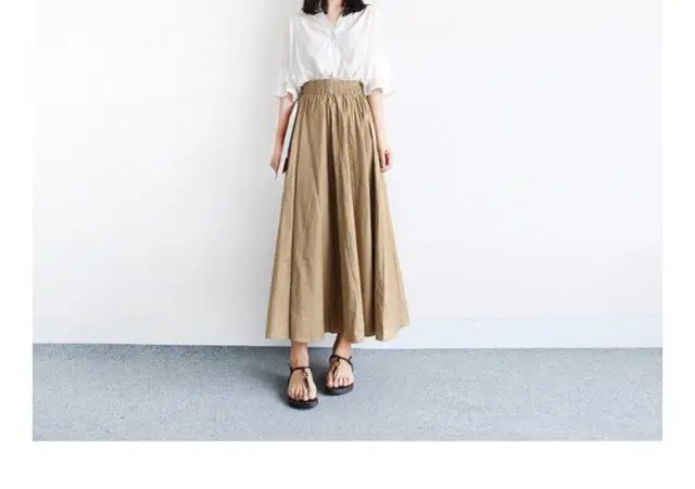 Japanese Style A-Line Skirt Olive Green Large Size — feature 9